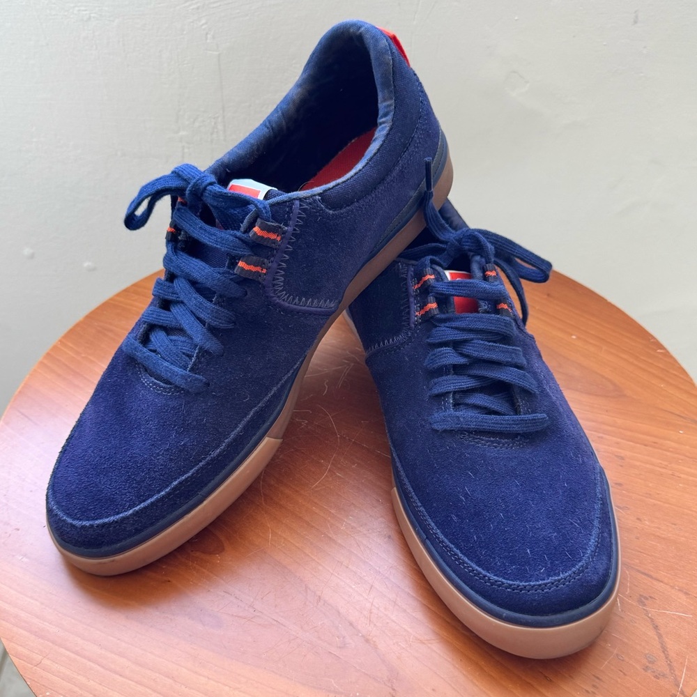 Puma Blue Suede Leather Men Sneakers, Size 10